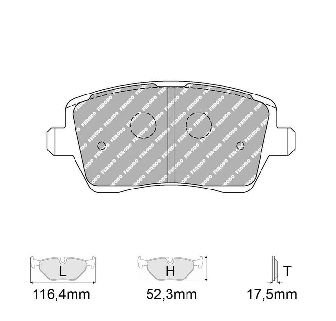 Pastiglie freno FERODO RACING DS3000 FCP1617R