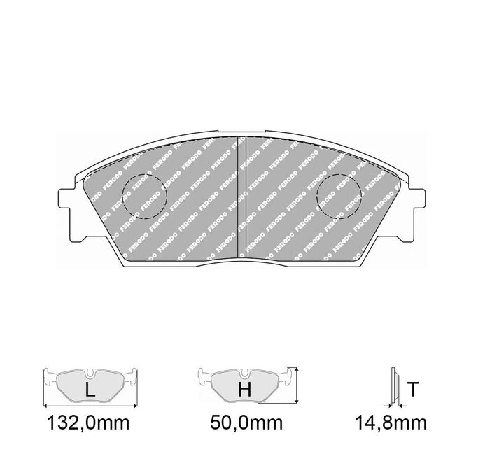 Pastiglie freno FERODO RACING DS2500 FCP598H