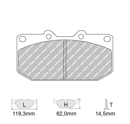 Pastiglie freno FERODO RACING DS3000 FCP986R