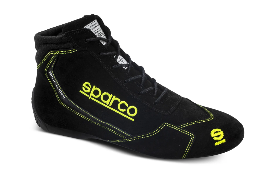 Carica immagine in Galleria Viewer, Scarpe SPARCO SLALOM 2022 - nero giallo fluo scarpa pilota omologata fia omologazione 8856 2018 rally salita pista slalom
